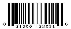 UPC barcode 031200330116
