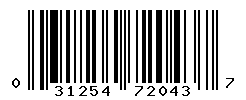 UPC barcode number 031254720437