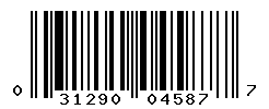 UPC barcode number 031290045877