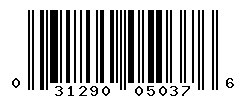 UPC barcode number 031290050376