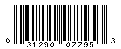 UPC barcode number 031290077953