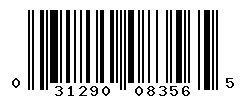 UPC barcode number 031290083565