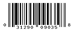 UPC barcode number 031290090358