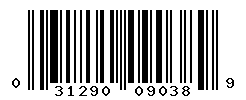 UPC barcode number 031290090389