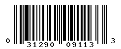UPC barcode number 031290091133