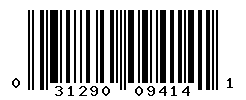 UPC barcode number 031290094141