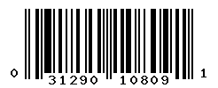 UPC barcode number 031290108091