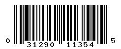 UPC barcode number 031290113545