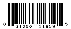 UPC barcode number 031290118595