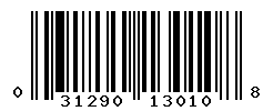 UPC barcode number 031290130108