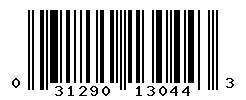 UPC barcode number 031290130443
