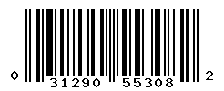 UPC barcode number 031290553082