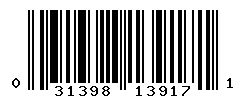 UPC barcode number 031398139171