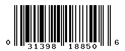 UPC barcode number 031398188506