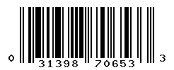 UPC barcode number 031398706533