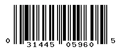 UPC barcode 031445059605