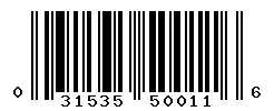 UPC barcode 031535500116