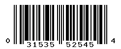 UPC barcode 031535525454