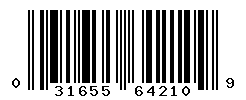 upc 031655642109 barcode image