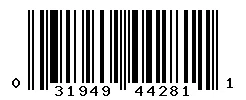 UPC barcode 031949442811