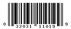 UPC barcode 032031110199