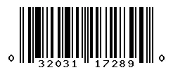 UPC barcode 032031172890