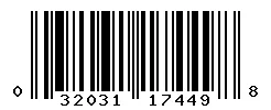 UPC barcode 032031174498