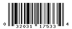 UPC barcode 032031175334
