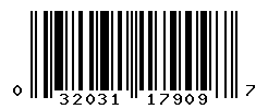 UPC barcode number 032031179097