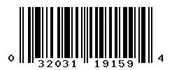 UPC barcode 032031191594