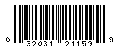 UPC barcode number 032031211599