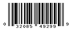 UPC barcode number 032085492999