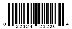 UPC barcode 032134212264