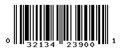 UPC barcode 032134239001
