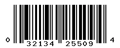 UPC barcode 032134255094