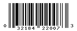 UPC barcode number 032184220073