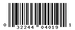 032244040191 barcode