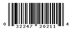 UPC barcode 032247202114