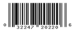 UPC barcode 032247202206