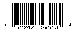 UPC barcode number 032247565134