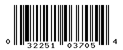 UPC barcode number 032251037054