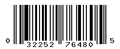 UPC barcode number 032252764805