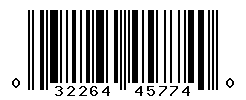 UPC barcode number 032264457740