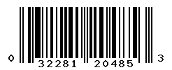 UPC barcode number 032281204853