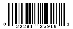 UPC barcode number 032281259181