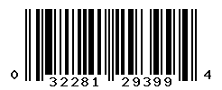 UPC barcode number 032281293994