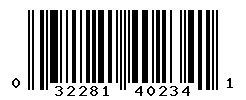 UPC barcode number 032281402341