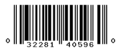 UPC barcode number 032281405960