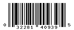 UPC barcode number 032281409395