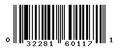 UPC barcode number 032281601171